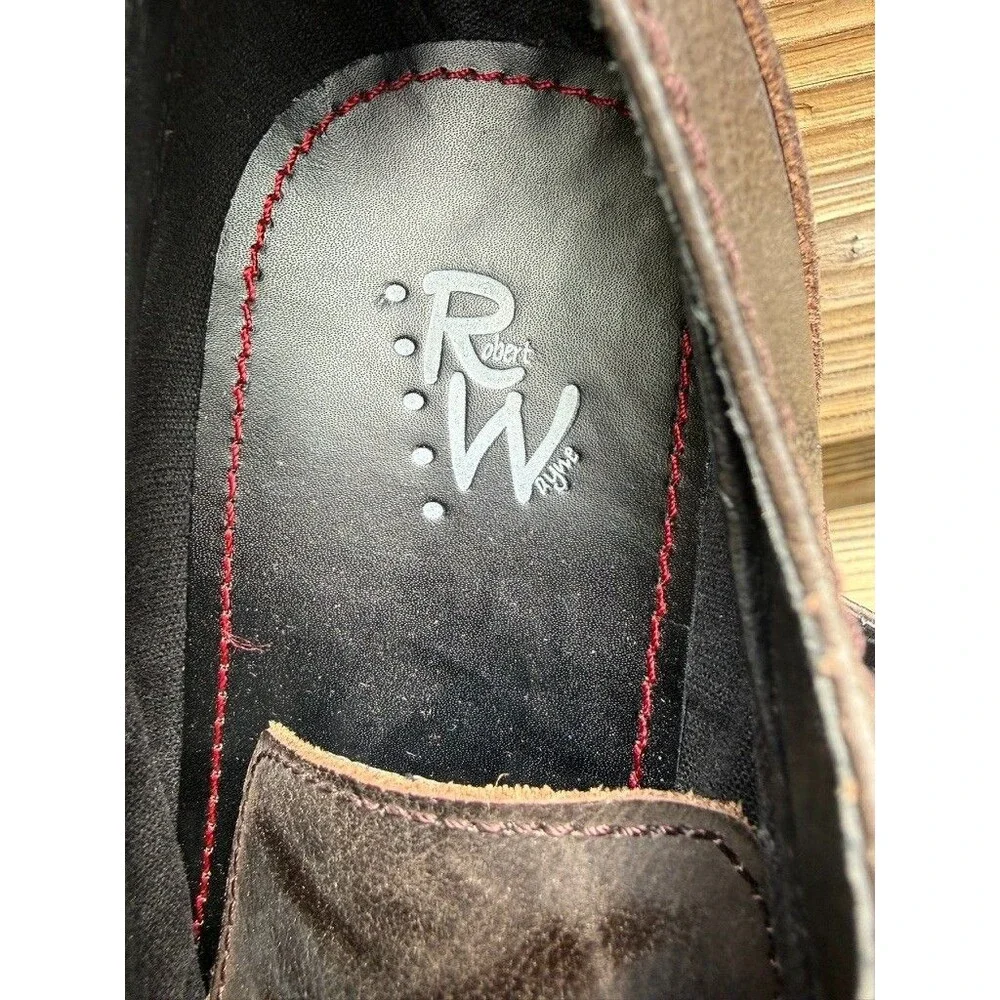Robert Wayne Atlas Shoes Mens 8 Brown Leather Wingtip Dress Casual Work